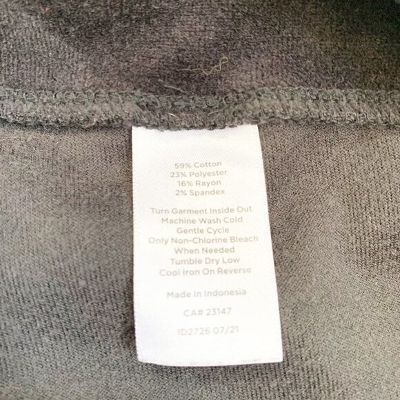 Talbots petite velour tapered leg stretch pull on elastic waist casual pants - Picture 6 of 9